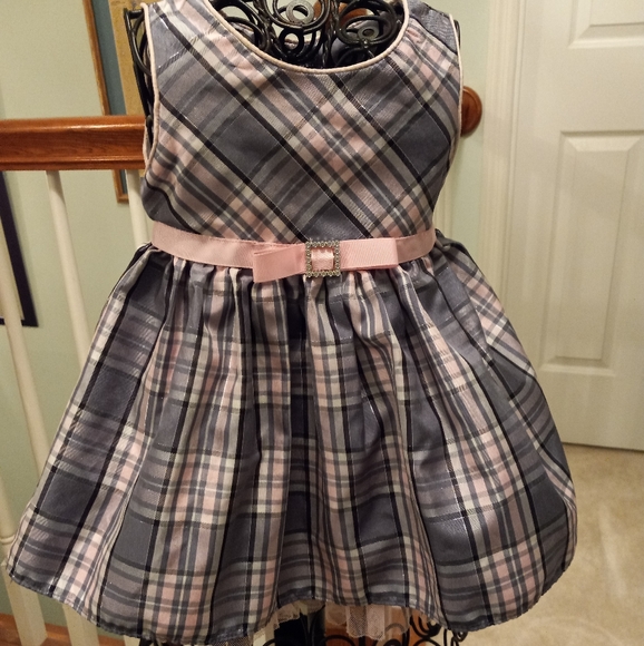 Flower Girl? Youngland EUC Plaid Taffeta Dress, 12m - Picture 1 of 10